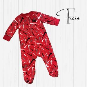 Nike Fleece Zipper Footies Size 6 Months
